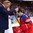 MOSCOW, RUSSIA - MAY 22: Russia's Pavel Datsyuk #13 receives his bronze medal from Vladislav Tretiak following a 7-2 bronze medal game win over the U.S. at the 2016 IIHF Ice Hockey World Championship. (Photo by Andre Ringuette/HHOF-IIHF Images)

